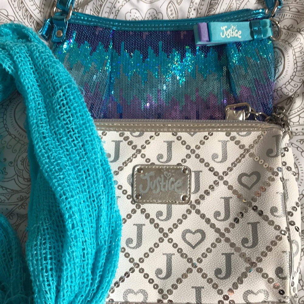 Justice bag n matching infinity scarf